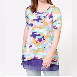 NEW - LOGO Layers by Lori Goldstein Knit Tank and Tee Twinset A607278. X-Large.